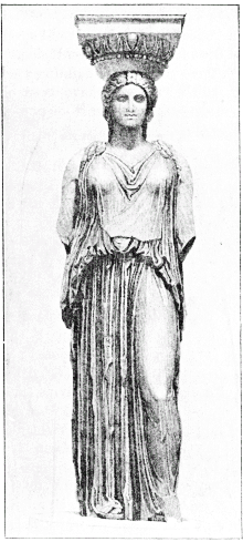 Fig. 19.—Caryatid of the Erechtheion.