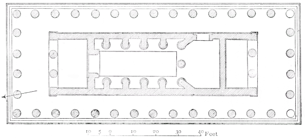 Fig. 22.--Plan of the Temple of Apollo at Phigaleia.