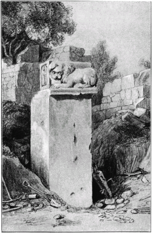 View of the Lion Tomb at Xanthos. No. 80.