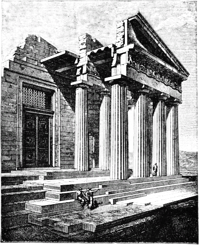 Sectional View of the East End of the Parthenon.