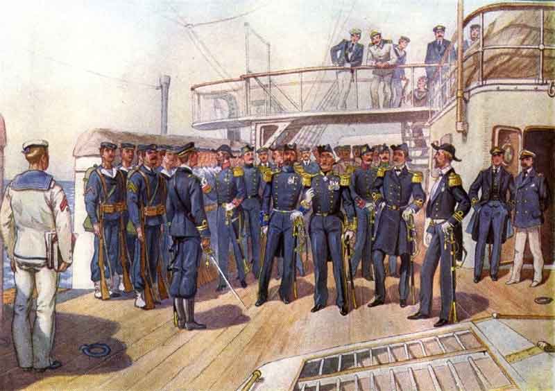 Uniforms of the Royal Hellenic Navy. ca. 1890-1910