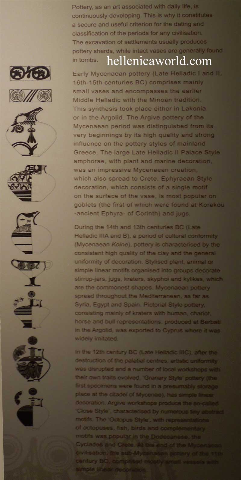 Development of Mycenaean Pottery