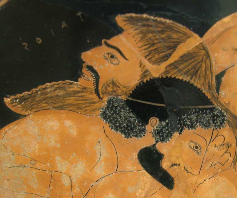 Heracles wrestling with Antaeus