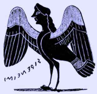 SIRENS Siren Ancient Greek Myth Sirin Bird Women Mithologocal Creatures  Odysseus Half Woman