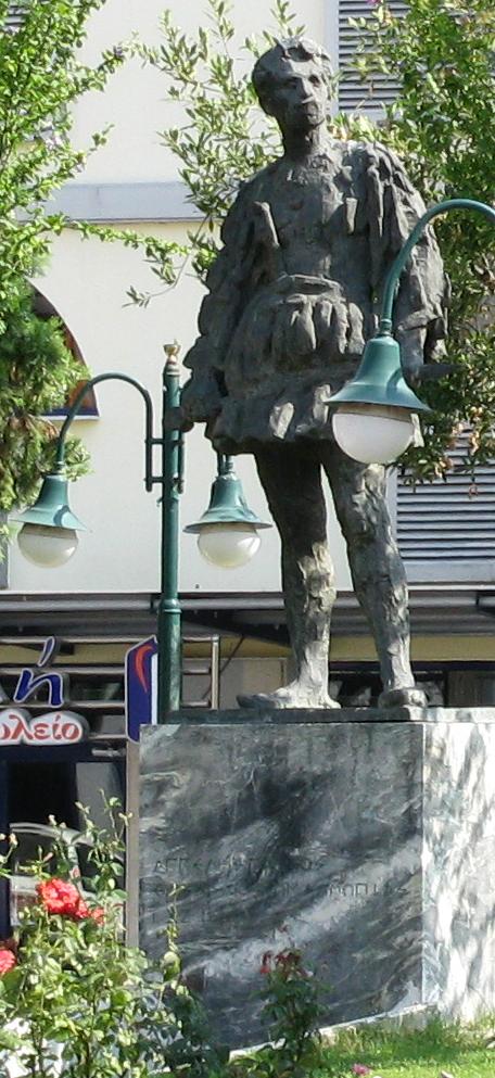 Aggelis Gatsos Statue, Aridaia