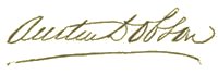 Author signature. Austin Dorson.