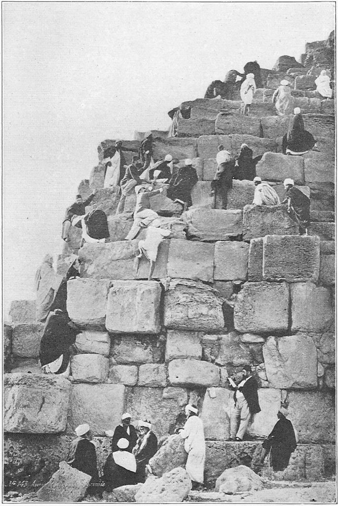 Tourists Scaling the Great Pyramid.