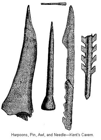 Harpoons, Pin, Awl, and Needle—Kent's Cavern.