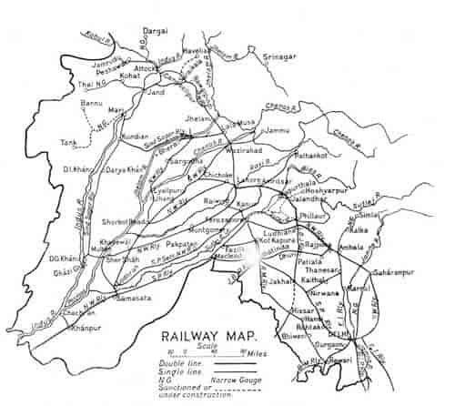 Fig. 44. Map showing railways.