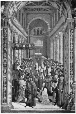 Alinari, Florence THE ELEVATION OF ENEA SILVIO PICCOLOMINI TO THE PAPACY AS PIUS II (Pinturicchio)