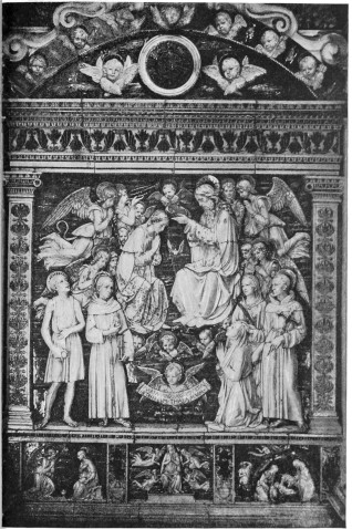 Alinari, Florence THE CORONATION OF THE MADONNA (Andrea Della Robbia. Osservanza, Siena)