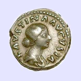 Faustina auf einem römischen Denar