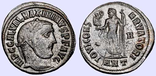Follis des Maximinus Daia