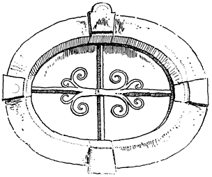 OVAL WINDOW, WITH STANCHION BAR, FROM LEIDEN