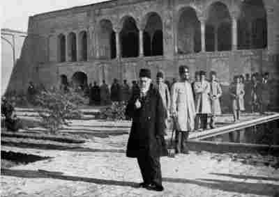 H. E. Ala-el-Mulk, Governor of Kerman, in his Palace.