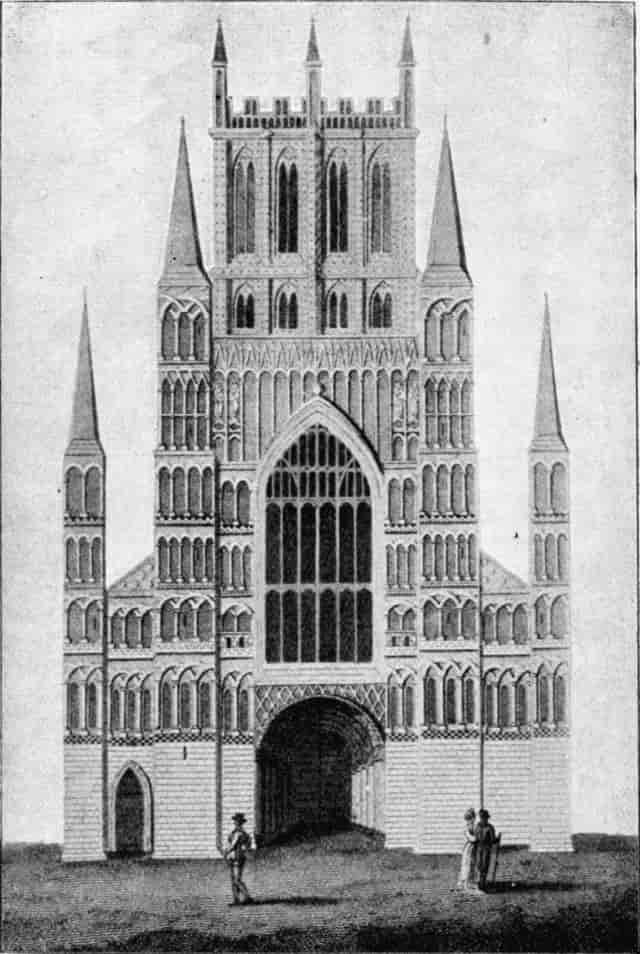 Illustration: THE WEST FRONT (FROM AN OLD PRINT).