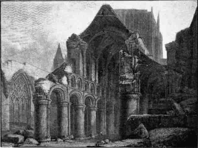 Illustration: THE NAVE AFTER THE FALL OF THE WEST END.