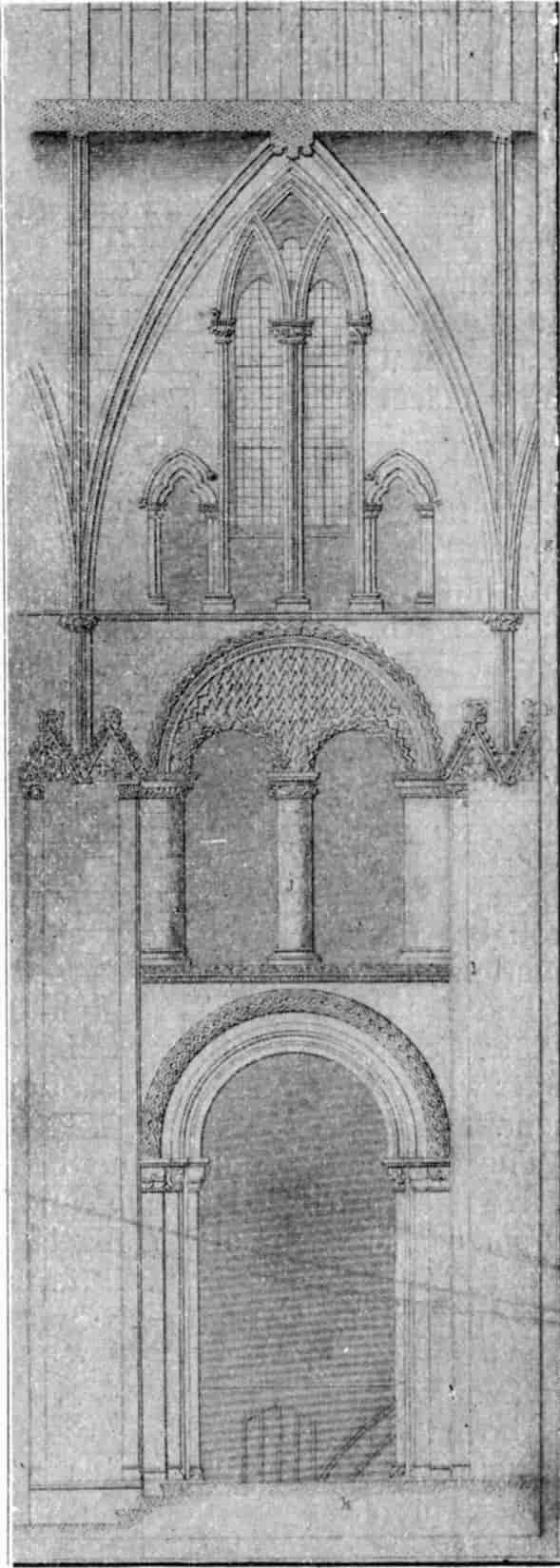 Illustration: COMPARTMENT OF CHOIR, INTERIOR, NORTH SIDE.