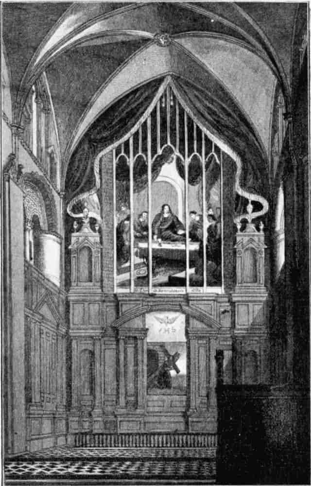 Illustration: EAST END OF THE CHOIR IN 1841.