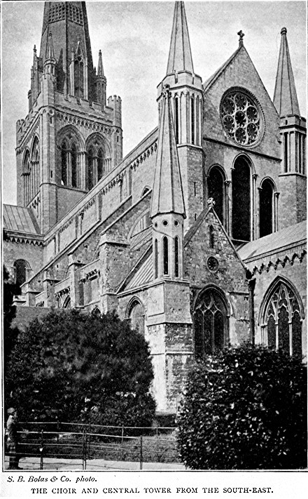 THE CHOIR AND CENTRAL TOWER FROM THE SOUTH-EAST. S.B. Bolas & Co., photo.