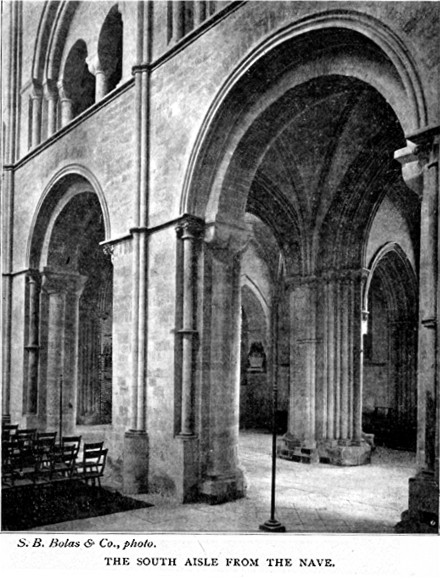THE SOUTH AISLE FROM THE NAVE. S.B. Bolas & Co. photo.