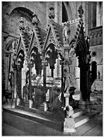 BISHOP WILBERFORCE'S TOMB IN SOUTH TRANSEPT.