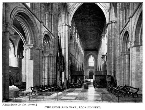 The Choir and Nave, looking West.