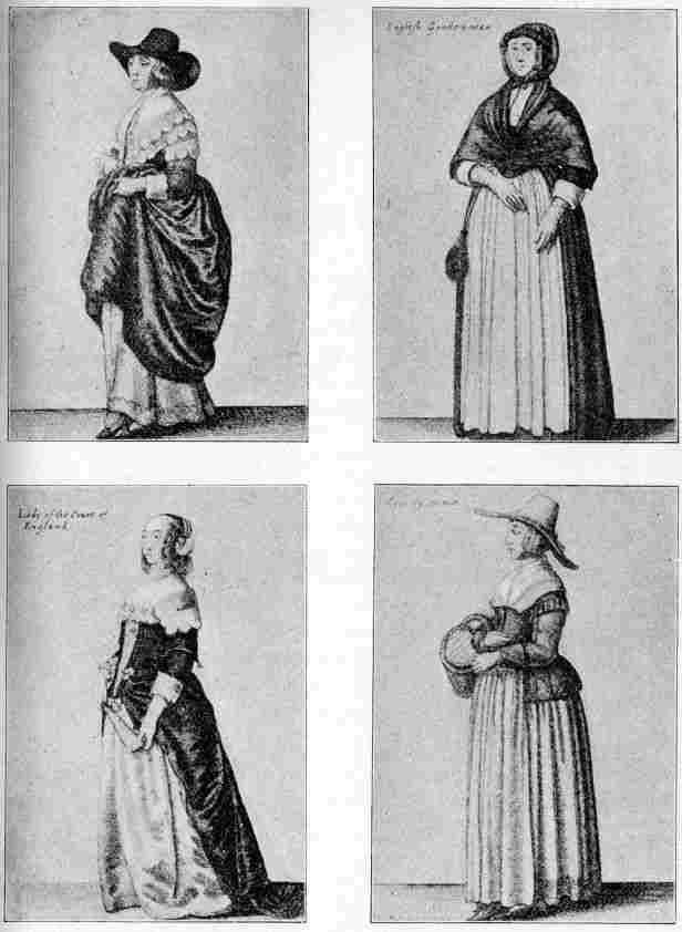 Costumes of Englishwomen of the Seventeenth Century.