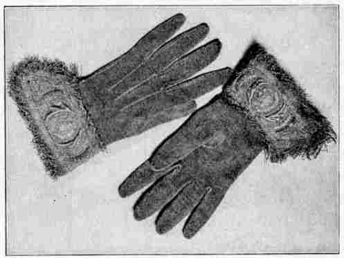 Gold-fringed Gloves of Governor Leverett.