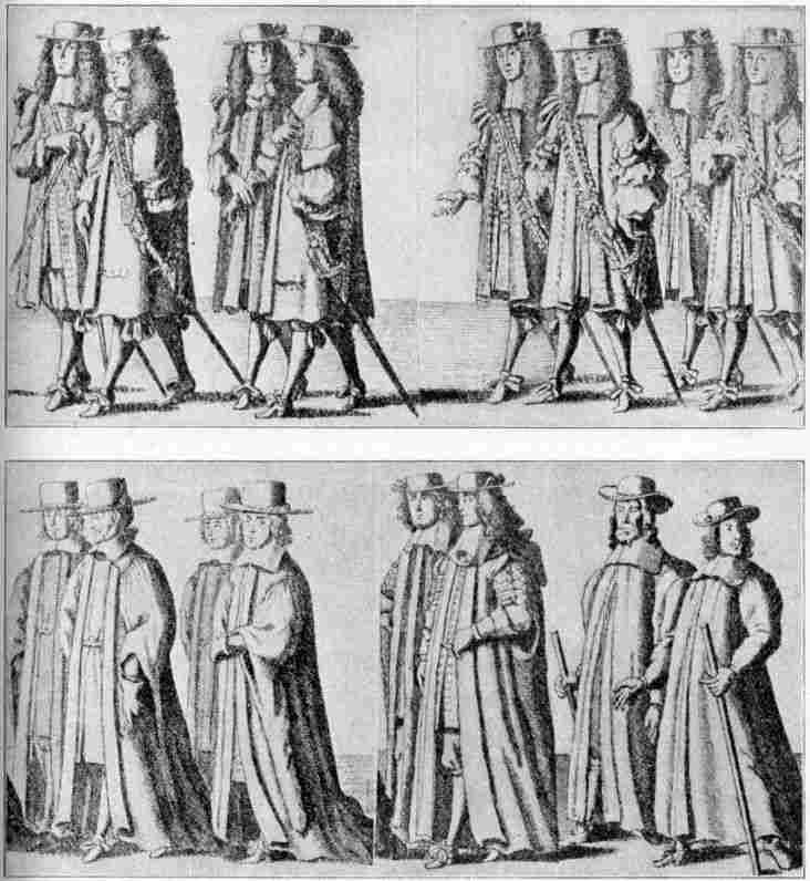 Figures from Funeral Procession of the Duke of Albemarle, 1670.