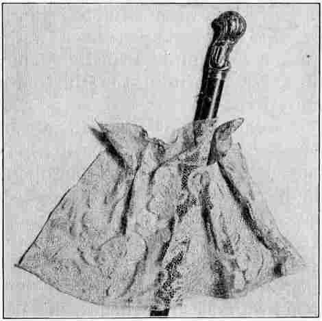 Lace Gorget and Cane of Captain George Curwen.