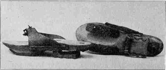 Oak, Iron, and Leather Clogs. 1790.