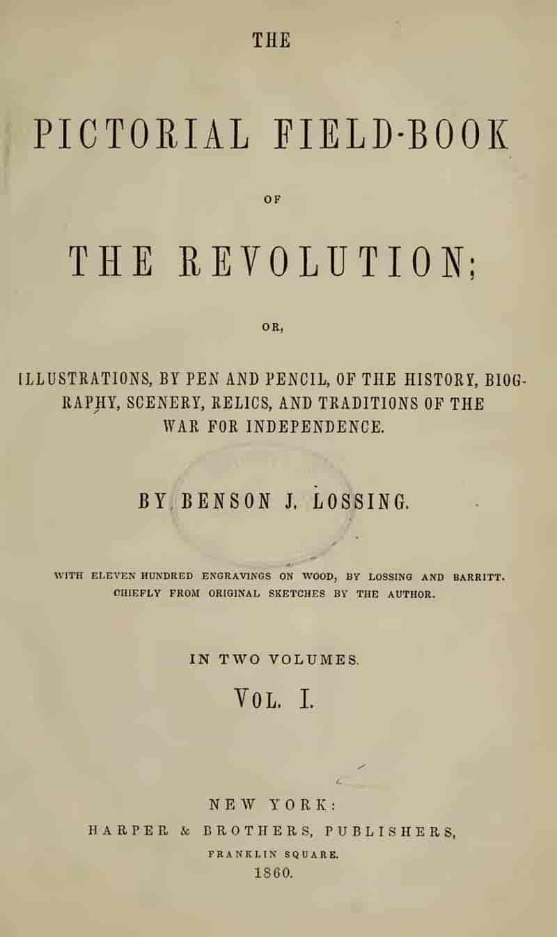 The Pictorial Field-Book of The Revolution, photo picture