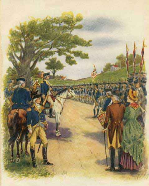 Washington taking command of the Army