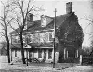Plate XXI.—Johnson House, 6306 Germantown Avenue, Germantown. Erected in 1765-68 by Dirck Jansen; Billmeyer House, Germantown Avenue, Germantown. Erected in 1727.