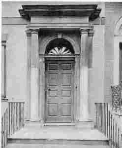 Plate XXVII.—Doorway, Powel House, 244 South Third Street; Doorway, Wharton House, 336 Spruce Street.