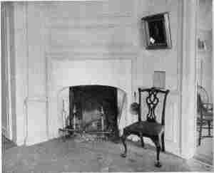 Plate LXI.—Chimney Piece in the Hall, Stenton; Chimney Piece and Paneled Wall, Great Chamber, Mount Pleasant.