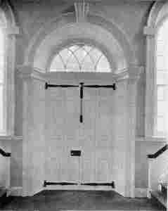 Plate LXXXIV.—Interior Detail of Main Entrance, Congress Hall; President's Dais, Senate Chamber, Congress Hall.