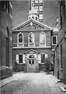 Plate LXXXVI.—Carpenter's Hall, off Chestnut Street, between South Third and South Fourth Streets. Erected in 1770; Old Market House, Second and Pine Streets.