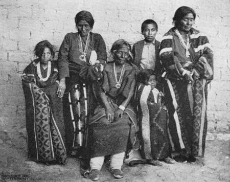 The Widow, Daughters, and Grandchildren of the Navaho Chief, Manuelito.